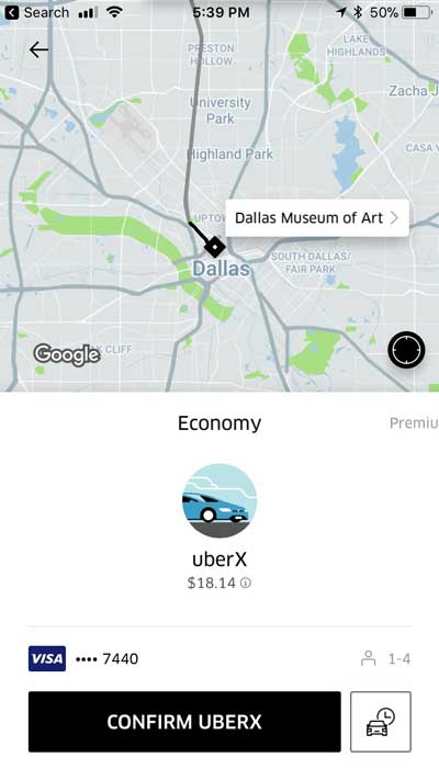 uber screenshot