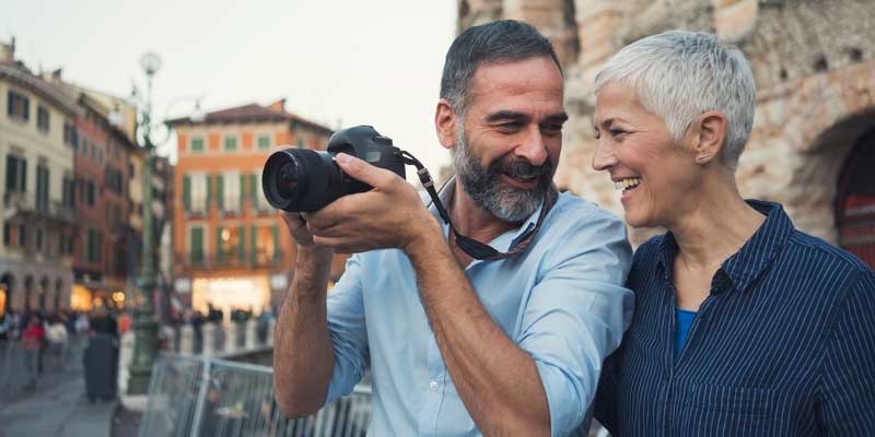 Couple traveling