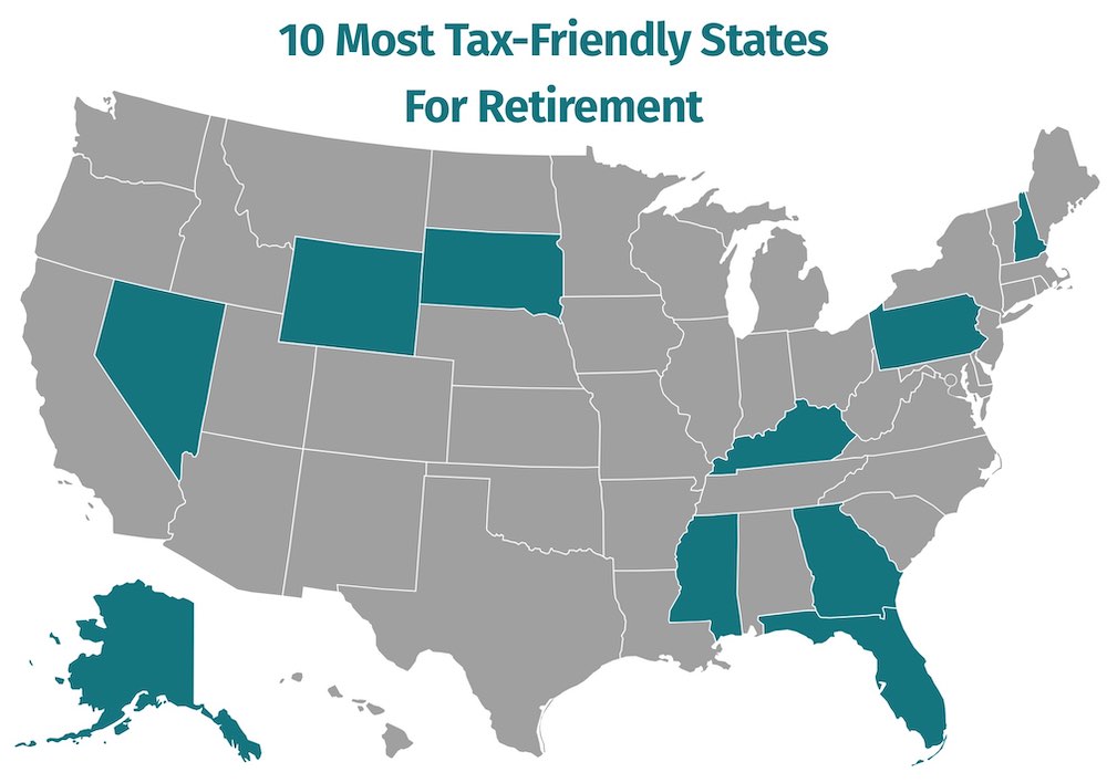 Top 10 Most Tax-Friendly States For Retirement | 2021