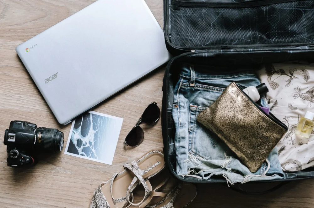 packing a suitcase